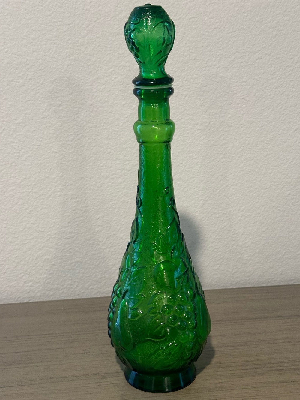 Green Decorative Glass Decanter Bottle - Home Art